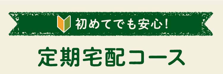 初めてでも安心！定期宅配コース