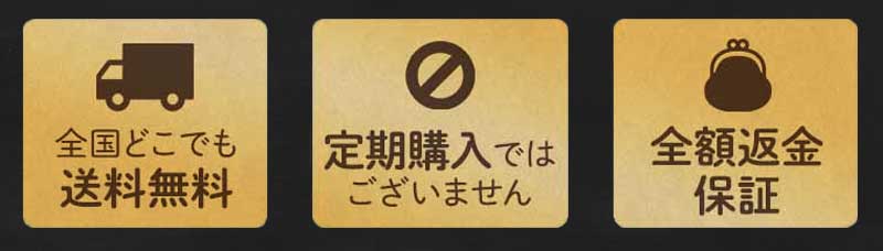 全国どこでも送料無料・定期ではありません・全額返金保証