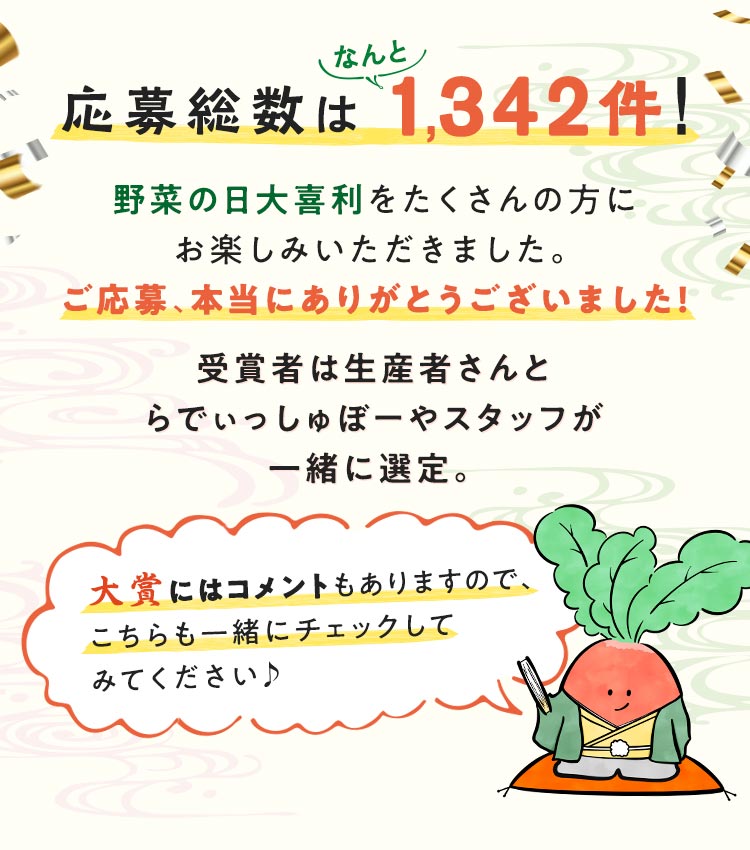 たくさんの方にお楽しみいただき、ご応募本当にありがとうございました！